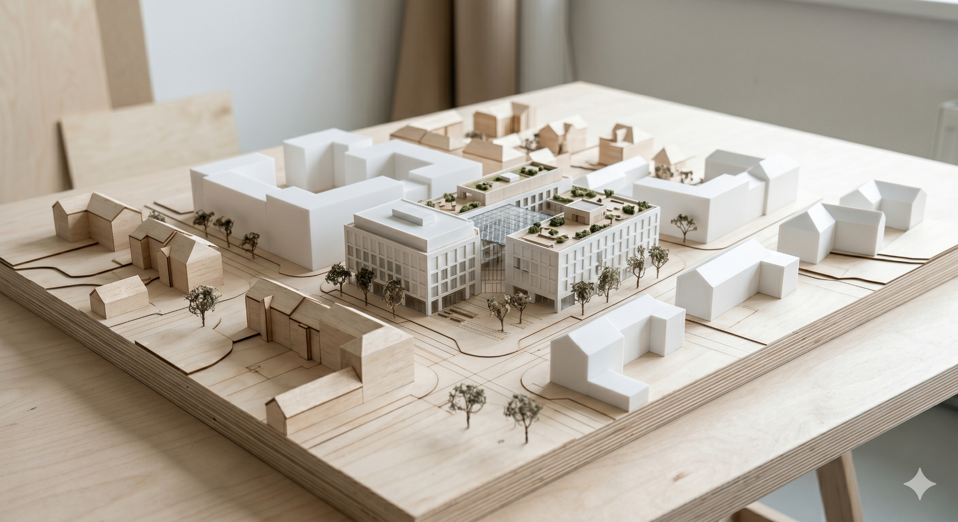 Architektonický model čtvrti
